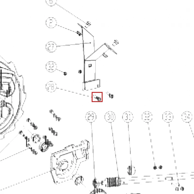 Surub M6x25 freza de zapada RURIS Retezat 620, pozitia 28 plansa 2