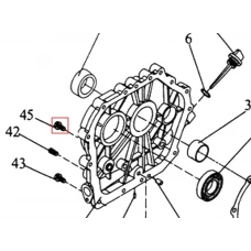 Surub M6x28 motosapa RURIS 650/651KSD, pozitia 45, cod ps173f-1-45