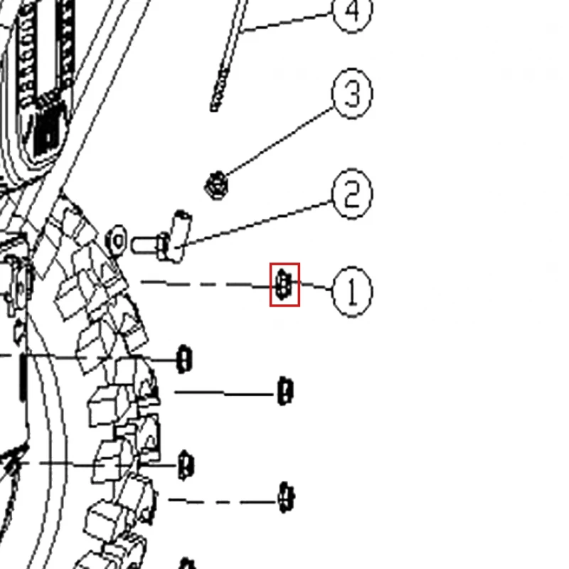 Surub M8 freza zapada RURIS Himalaya 602, pozitia 1 pe plansa