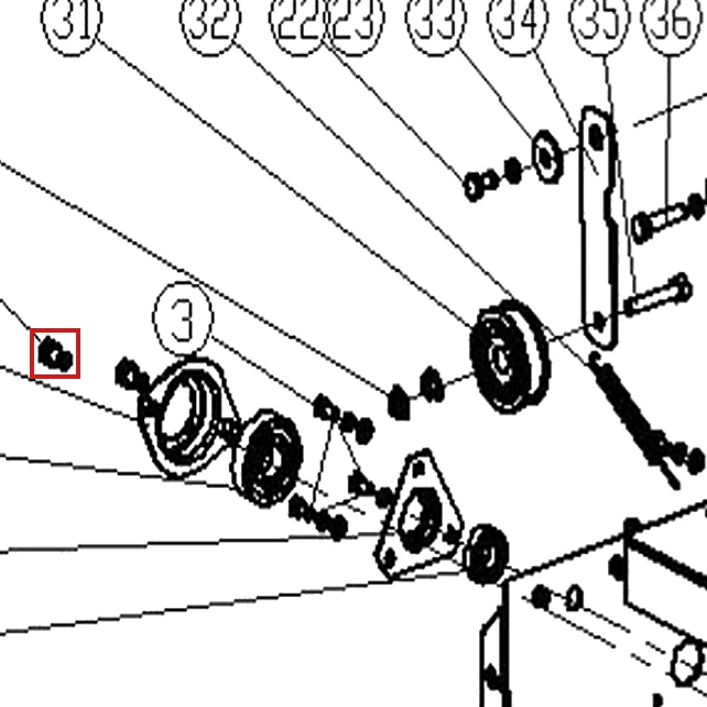 Surub M8x16 freza zapada RURIS Everest 603, pozitia 29 pe plansa