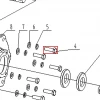 Surub M8x25 motosapa RURIS 650/651KSD, pozitia 4 pe plansa