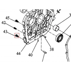 Surub M8x33.5 motosapa RURIS 650/651KSD, pozitia 43, cod ps173f-1-43