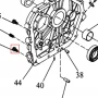 Surub M8x33.5 motosapa RURIS 650/651KSD, pozitia 43, cod ps173f-1-43