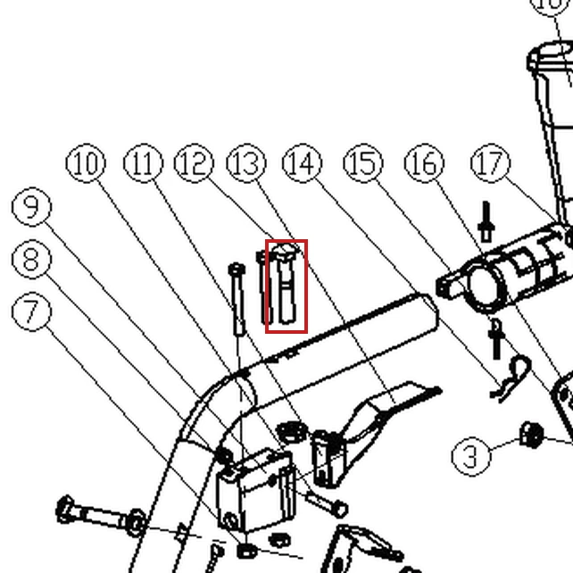 Surub M8x35 RURIS Everest 603 freza zapada, pozitia 12 plansa 4