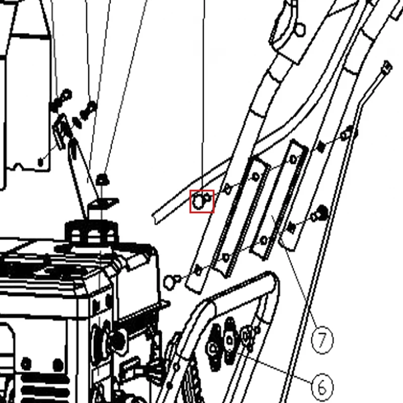 Surub M8x75 freza zapada RURIS Everest 603, pozitia 8 pe plansa