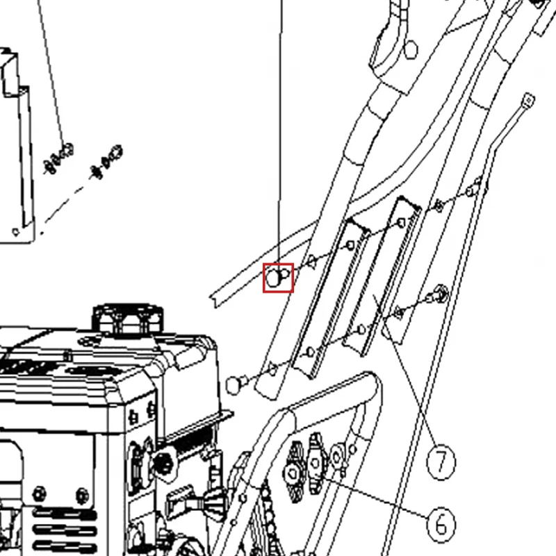 Surub M8x75 freza zapada RURIS Himalaya 602, pozitia 8 pe plansa
