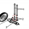 Tachet motosapa RURIS 650/651KSD, pozitia 2 pe plansa