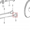 Tacheti motor scarificator gazon RURIS RXH999, pozitia 9 plansa 12