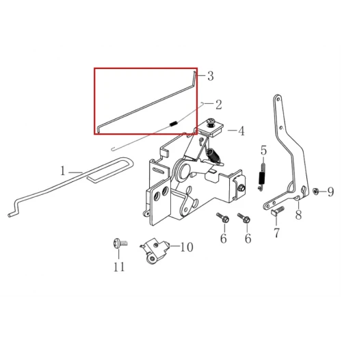 Tija acceleratie RURIS DAC 777K motocositoare, motor Loncin 4 timpi, cod ps777k-10-3