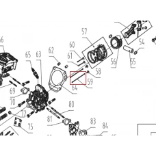 Tija impingatoare motor motocultor RURIS 731K, pozitia 59, cod ps731k-3-59