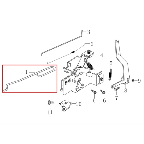 Tija RURIS DAC 777K motocositoare, motor Loncin 4 timpi, cod ps777k-10-1
