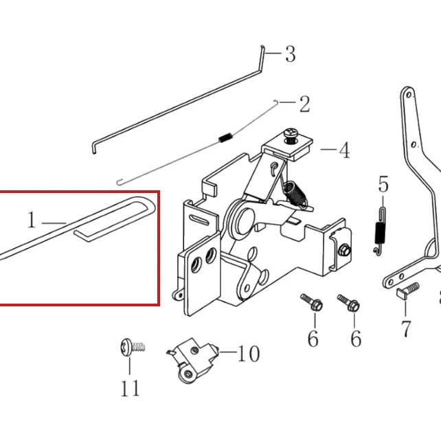 Tija RURIS DAC 777K motocositoare, pozitia 1 plansa 10 a motorului