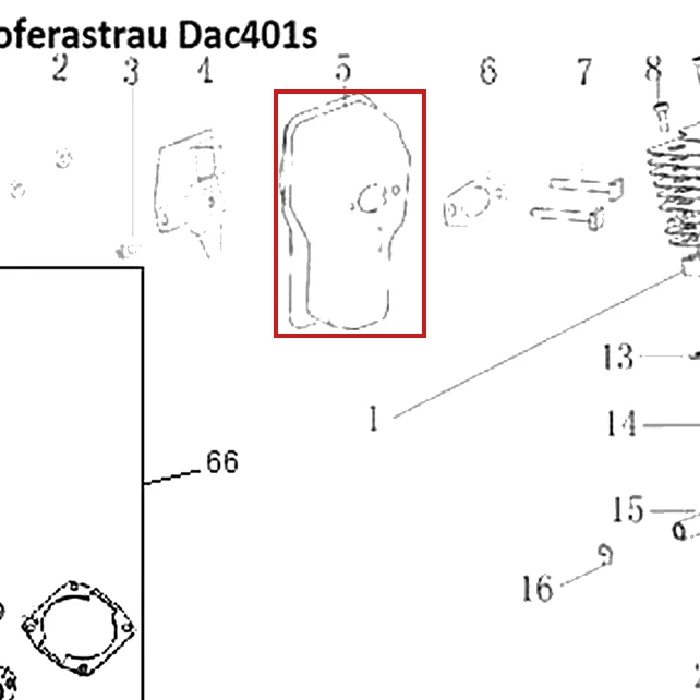 Toba esapament motoferastrau RURIS DAC 401S, pozitia 5 plansa 2