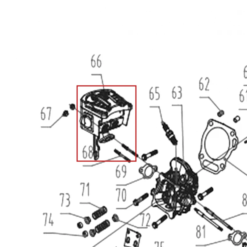 Toba esapament motor motocultor RURIS 731K, pozitia 66 pe plansa