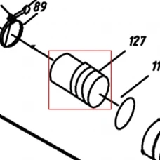 Tub conector atomizor RURIS A103, piesa atomizor, plansa 2 pozitia 127, cod psa103-2-127