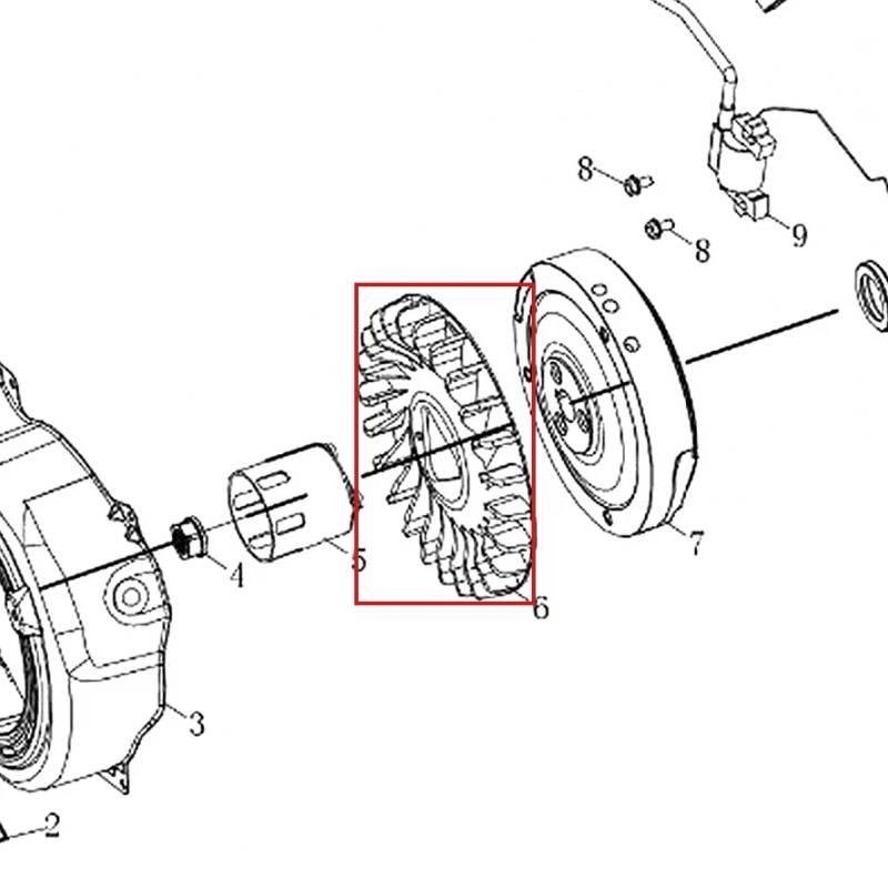 Ventilator motor FC192 RURIS, pozitia 6 pe plansa