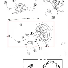Volanta asamblata motoferastrau RURIS DAC 401S, plansa 2 pozitia 41, cod ps401s-2-41