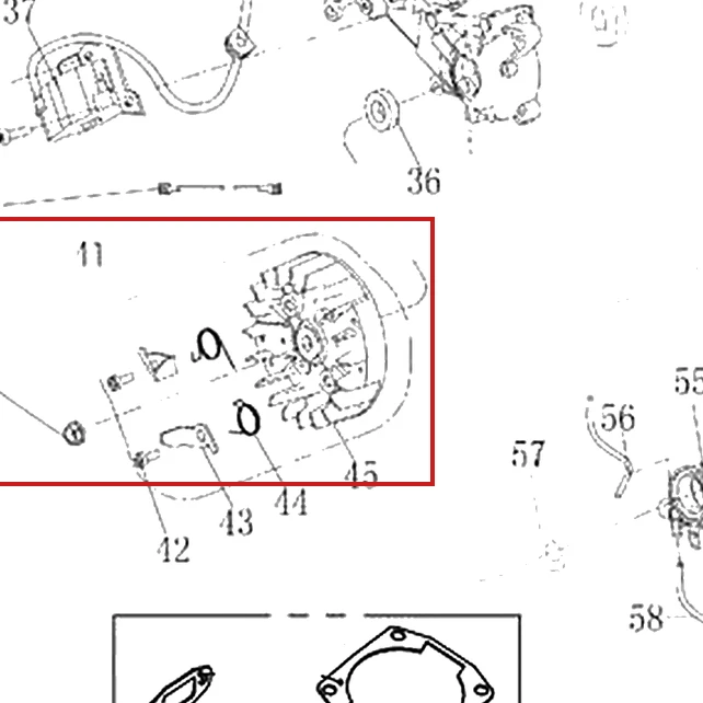 Volanta asamblata motoferastrau RURIS DAC 401S, pozitia 41 plansa 2