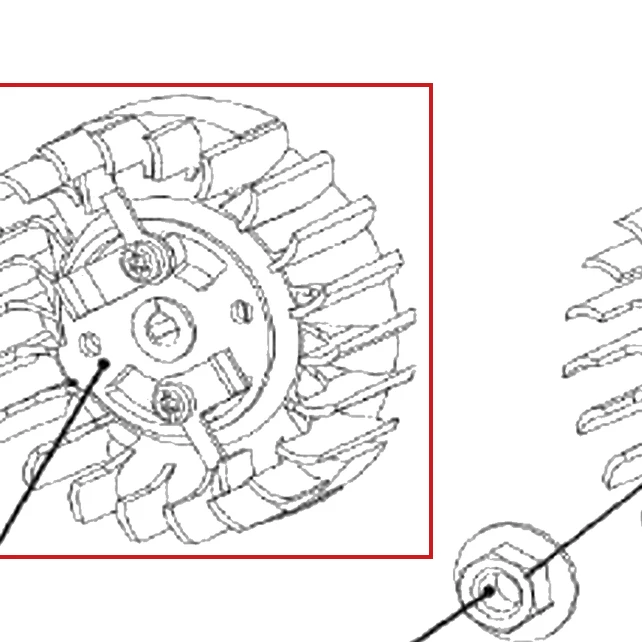 Volanta clichet metal motoferastrau RURIS 367/492/512, pozitia B16 pe plansa