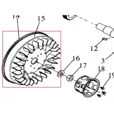 Volanta motosapa RURIS 650/651KSD, pozitia 15, cod ps173f-5-15