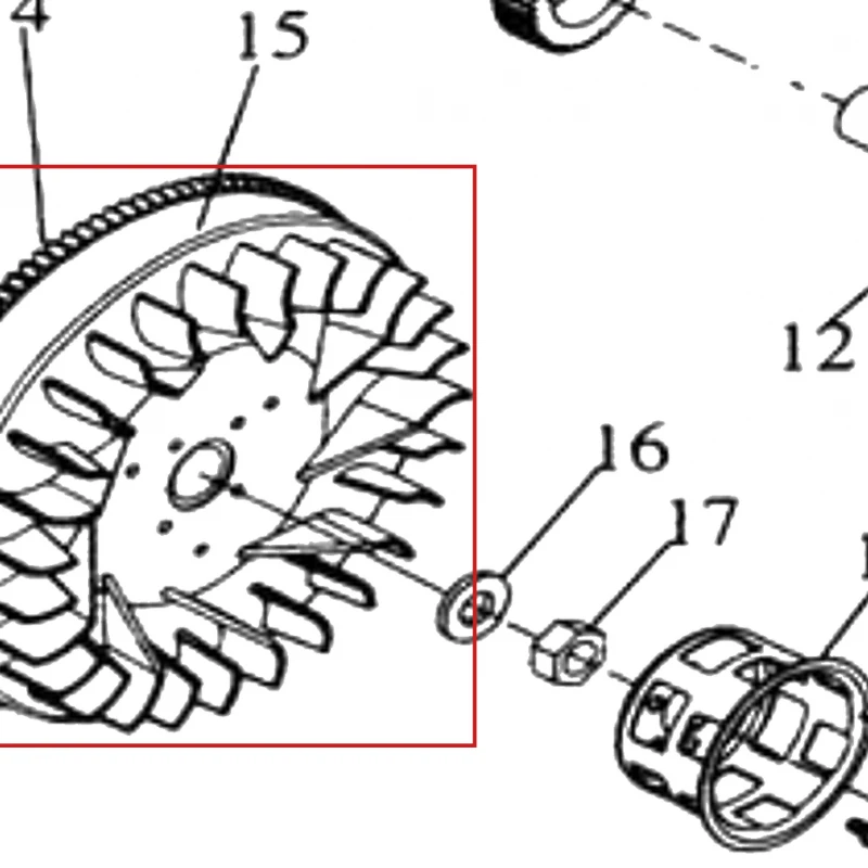 Volanta motosapa RURIS 650/651KSD, pozitia 15 pe plansa