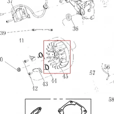 Volanta motoferastrau RURIS DAC 401S, plansa 2 pozitia 45, cod ps401s-2-45
