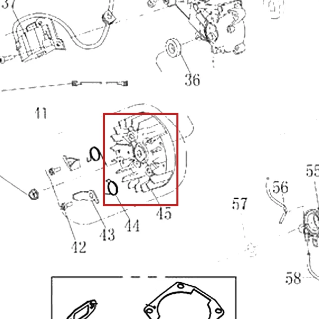 Volanta motoferastrau RURIS DAC 401S, pozitia 45 plansa 2