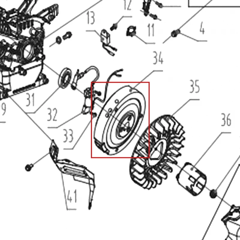 Volanta motor motocultor RURIS 731K, pozitia 34 pe plansa