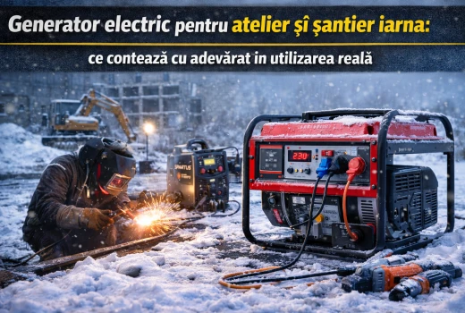 Generator electric pentru atelier și șantier iarna: ce contează cu adevărat în utilizarea reală