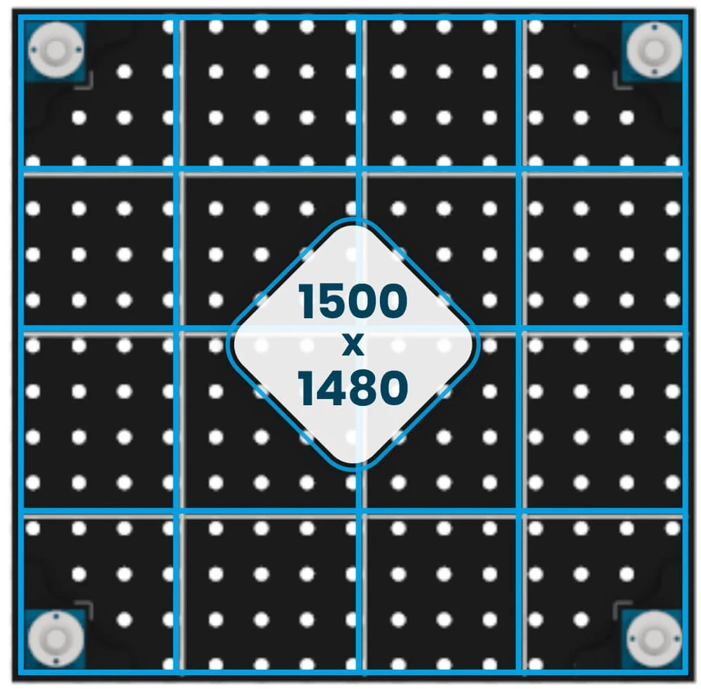 Nervuri blat masa sudura ECO 1500x1480 mm, GPPH