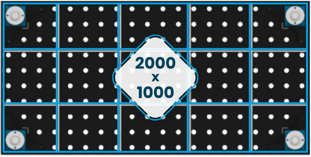 Nervuri blat masa sudura EXPERT 2000x1000 mm, GPPH
