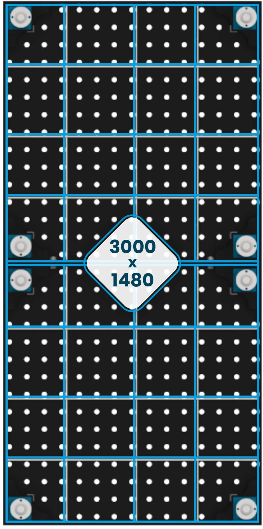 Nervuri blat masa sudura EXPERT 3000x1480 mm, GPPH
